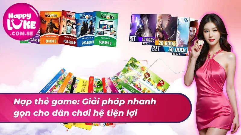 Nạp Tiền HAPPYLUKE: Tấm Vé Mở Cổng Vũ Trụ Cá Cược 4 Không cần ví, không cần bank: Nạp tiền HAPPYLUKE bằng thẻ game.